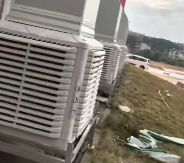 3kw工业冷风机安装现场